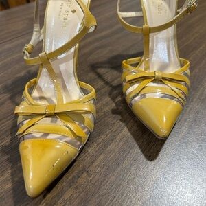 Kate Spade Mustard Yellow Strappy Heels